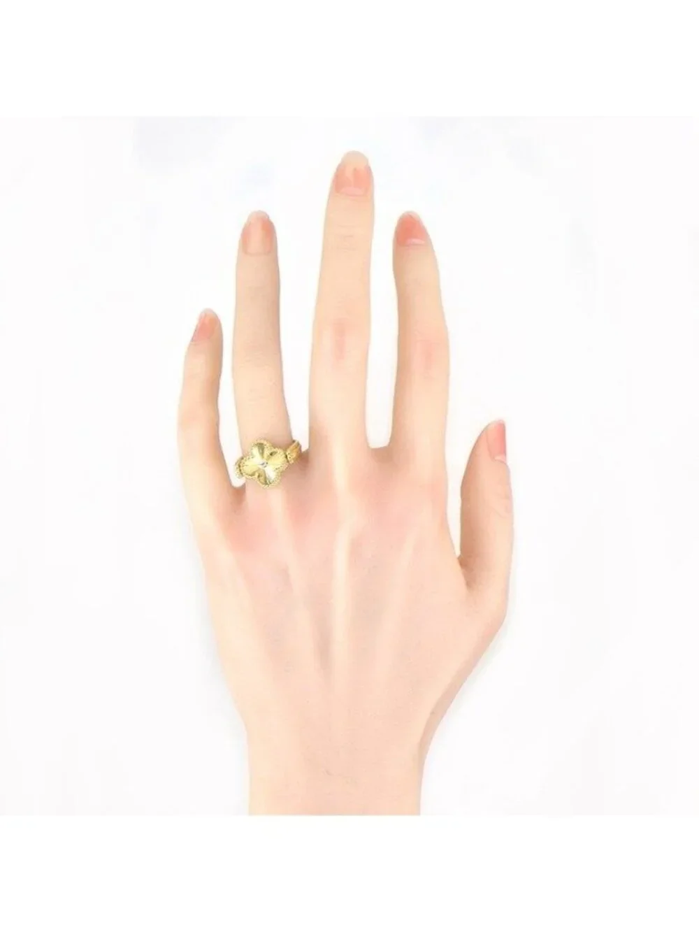 Van Cleef & Arpels Ring Vintage Alhambra Reversible Guilloche Blue Agate Point